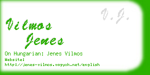 vilmos jenes business card